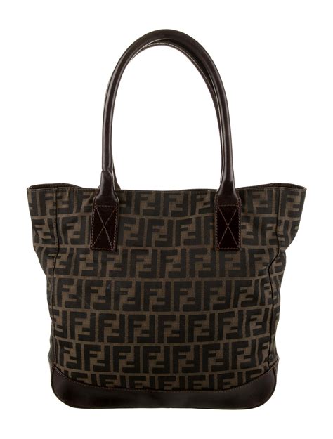 fendi signature canvas tote and wallet|fendi tote bag.